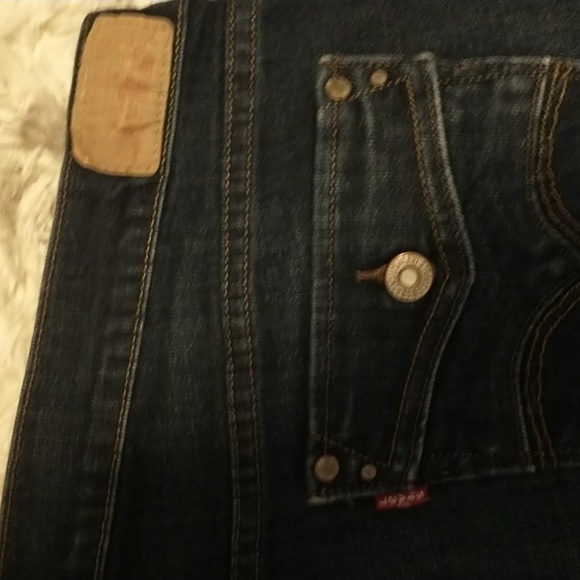 Levi woman's size 16 dark wash straight leg 505 jeans - Picture 9 of 10